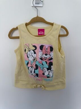 Disney Minnie Mouse Yellow Tie-Front Tank Top for Kids